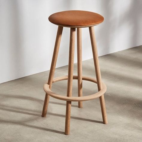 OVO Bar Stool - Upholstered — Benchmark — Foster+Partners — FAIR Boho Modern Apartment, Stool Design Ideas, 3 Legged Stool, Furniture Mood Board, Danish Modern Furniture, Foster Partners, Contemporary Bar Stools, Unique Chair, English Furniture