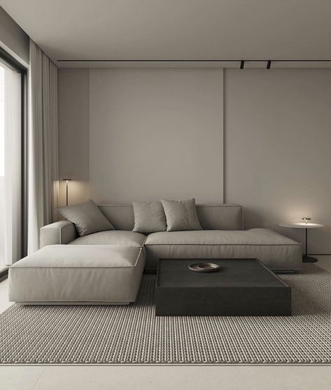 Living Room Cozy, Modern Apartment Decor, Minimalist Living Room Decor, Cozy Minimalist, Grey Interior Design, Room Cozy, Minimalist Kitchen Design, Living Room Design Inspiration, Minimalist House Design