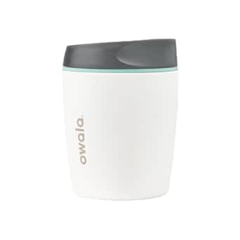 Owala SmoothSip Insulated Stainless Steel Coffee Tumbler, Reusable Iced Coffee Cup, Hot Coffee Travel Mug, Perfect for Cappuccino, BPA Free, 10 oz, Gray (Cloudscape) Clear Insulated Coffee Mugs, Travel Coffee Cup Target, Best Travel Mugs Tumblers, Cute Travel Mugs Tumblers Coffee Cups, Iced Coffee Cup, Coffee Tumbler, Back To School Shopping, Insulated Travel Mugs, Fashion Toys