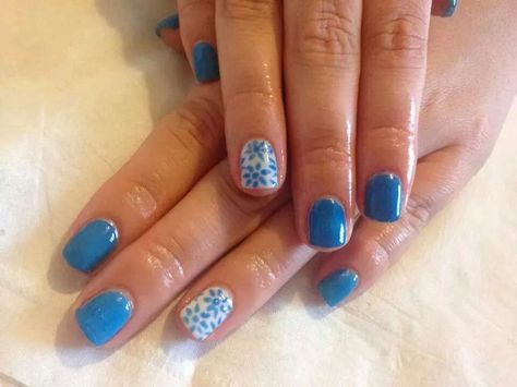 Santorini nails Santorini Nails, Santorini Blue, Nail Color Ideas, Nails Stiletto, Inspired Nails, Azure Blue, Nail Color, Stiletto Nails, Greek Islands