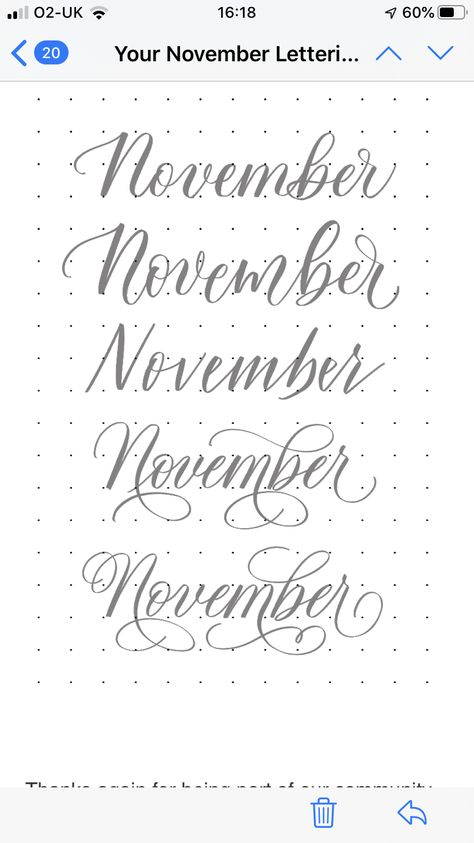 November Calligraphy, November Font, Journal November, Calligraphy Fonts, Hand Lettering, Calligraphy, Bullet Journal, Art