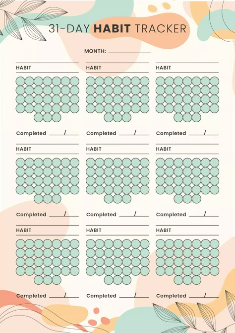 Monthly habit tracker – color Introducing our Monthly Habit Tracker printable, the compass that steers you towards a life of purpose and progress. This beautifully designed masterpiece empowers you to seize the rhythm of each month, transforming aspirations into lasting habits. Track your daily progress as you forge a path towards personal growth and fulfillment. Visit www.theprintables.in to download our monthly habit tracker printable..#digitalplanner #plannergirl #digitalorganization #productivityplanner #digitalplanning  #digitalplanneraddict #digitalplanner #dailyplannerinspiration 2024 Habit Tracker Printable, 2024 Habit Tracker, Monthly Tracker Printable, Monthly Habit Tracker Template, Blank Habit Tracker, Month Habit Tracker, Cute Habit Tracker, Aesthetic Planner Template, Daily Habit Tracker Printable