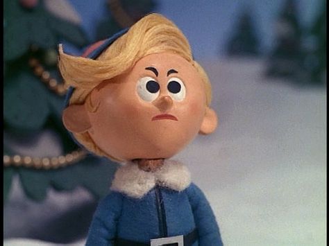 hermey the elf Claymation Christmas, Hermey The Elf, Angry Elf, Christmas School, Holiday Break, Random Ideas, Rudolph The Red, Christmas Cartoons, Red Nosed Reindeer