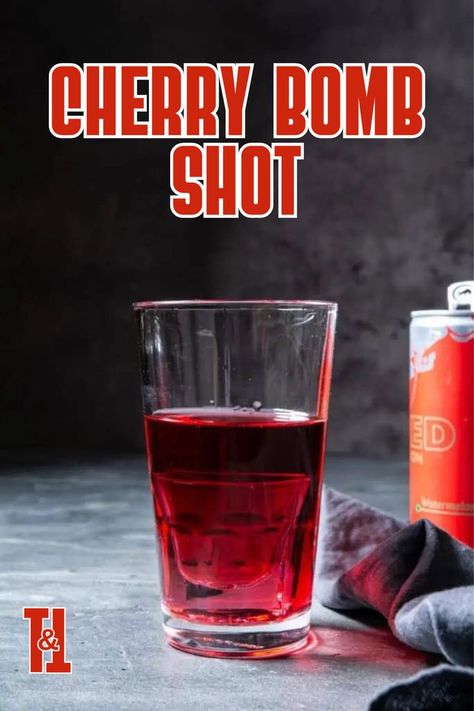 If you need to get the party started right—and quickly—just hand out a few Cherry Bomb Shots. Cherry Bomb Drink, Cherry Bomb Shot, Easy Shot Recipes, Bomb Shots, Shots Alcohol Recipes, Cozy Drinks, Lime Soda, Shot Recipes, Cocktail Mix