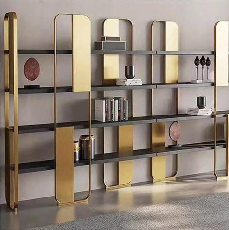 Book Shelf Storage Rack Modern Standing Living Room Creative Iron Partition Shelf Light Luxury Stainless Steel Bookcase Bookshelf Bookcase. Perfect gift for new home owners, wedding gift, gift for book lovers, booknerds, great shelving. Contemporary modern sleek luxury look

#bookcase #bookshelf #books #rack #luxury #storage #livingroom #bedroom #decor #homerenovation #booknerds #bookworm #booklover #bookgift #booktok #stainlessteel #chic #stylishlivingroom #aesthetic #aesthetichome Steel Bookcase, Partition Shelf, Luxury Bookcase, Shelf Light, Luxury Storage, Modern Bookshelf, Shelf Lighting, Living Room Shelves, Shelf Storage