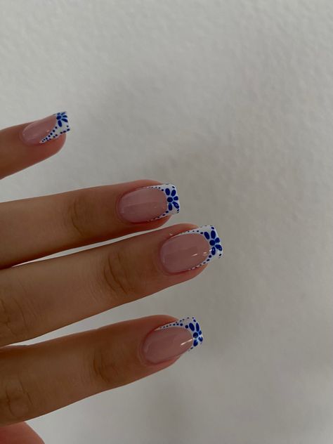 Gel X Nails Oval Short, French Gel Designs, Europe Nails Travel Summer, Nail Inspo Summer Square, Aesthetic Nails Square, Short Nails Square Acrylic, Nails For Europe Trip, Cabo Nails, Mediterranean Nails