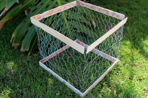 DIY Chicken Wire Planter Box | eHow Build A Window, Chicken Wire Diy, Chicken Wire Sculpture, Vegetable Garden Raised Beds, Diy Chicken, Window Planter Boxes, Chicken Diy, Creative Gardening, Wood Planters