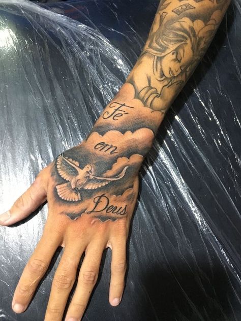 Calf Sleeve Tattoo, Arm Tattoos Lettering, Tattoo Main, Arm Tattoos Black, Side Hand Tattoos, Saved Tattoo, Men Tattoos Arm Sleeve, Forarm Tattoos, Hand Tats