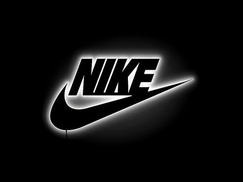 Nike Logo, Nike, White, Black