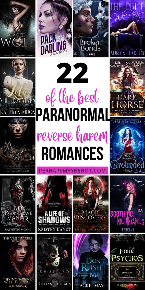 Craving some paranormal reverse harem romances? You're in luck. Here are some of the best ones out there. #books #bookstoread #paranormalbooks #romancebooks #reverseharem #booksworthreading Paranormal Reverse Harem Books, Fantasy Reverse Harem Books, Dark Reverse Harem Books, Spicy Reverse Harem Books, Best Reverse Harem Books, Paranormal Books Romance Novels, Why Choose Romance Books, Rh Books, Reverse Harem Aesthetic