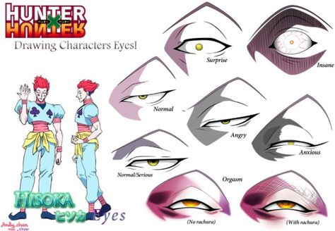 Hisoka' eyes~ Killua's Eyes, Hisoka Wallpapers, Regard Animal, Hunterxhunter Hisoka, Hunter Anime, Anime Eye Drawing, Body Drawing, Arte Fantasy, Anime Eyes