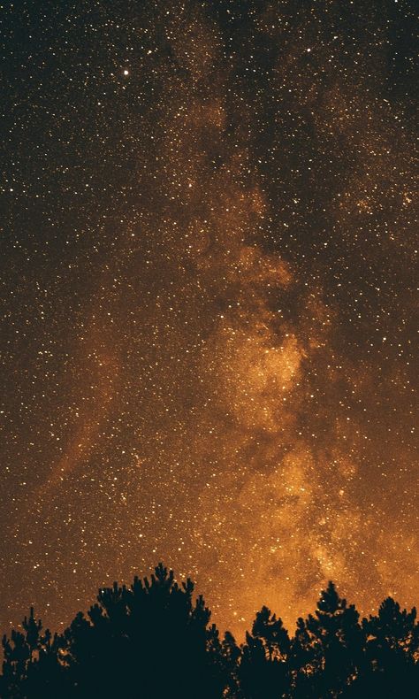 Yellow Galaxy Wallpaper, Yellow Space Aesthetic, Orange Space Aesthetic, Brown Galaxy, Yellow Galaxy, Amber Sky, Photography Effects, Golden Night, Gold Skies