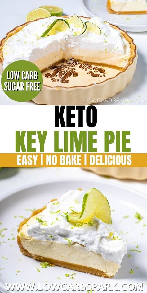 Keto Key Lime Pie, Key Lime Pie Easy, Keto Key Lime, Paleo Recipies, Keto 2023, Pie Easy, Keto Quiche, Keto Baking, Grain Free Desserts