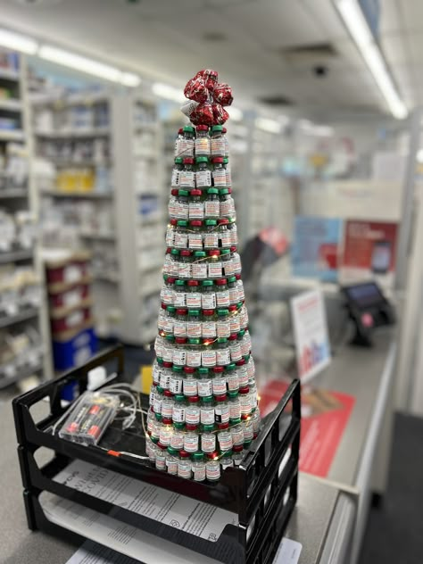 Surgical Christmas Tree, Pharmacy Themed Christmas Tree, Vet Clinic Christmas Decorations, Pharmacy Christmas Decor, Christmas Stocking No Fireplace, Botox Christmas Tree, Christmas Pharmacy Decorations, Vet Clinic Christmas Decor, Clinic Christmas Decorations