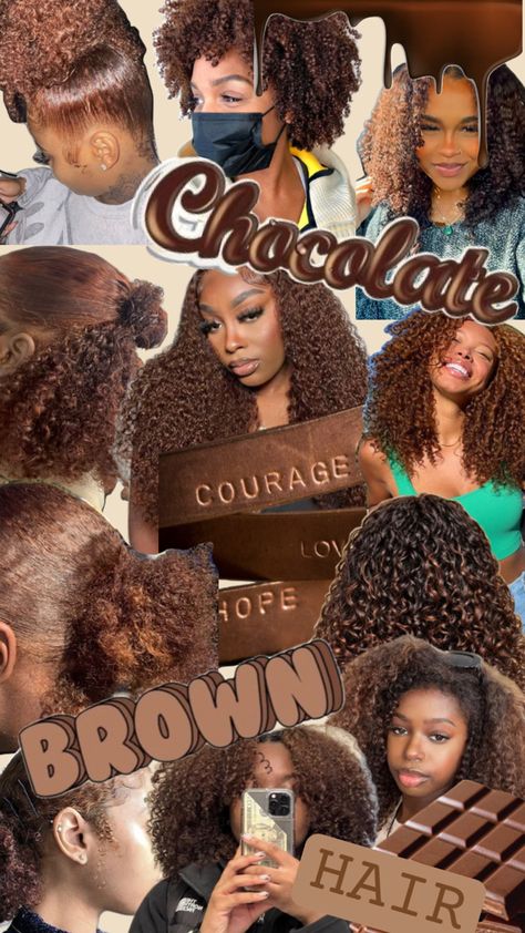 Curl Hacks, Afro Hair Dye, Adore Hair Dye, Hair Braid Patterns, Cabello Afro Natural, Girl Hair Colors, French Curl, Brown Hair Dye, Quick Natural Hair Styles