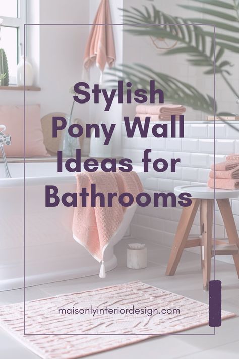 Discover stylish pony wall designs that enhance bathroom functionality and aesthetics in this pin, featuring modern design inspirations. Bathroom Pony Wall, Pony Wall Ideas, Pony Walls, Modern Bathroom Trends, Bathroom Aesthetics, Pony Wall, Ideas For Bathrooms, Chic Bathroom, Creative Bathroom