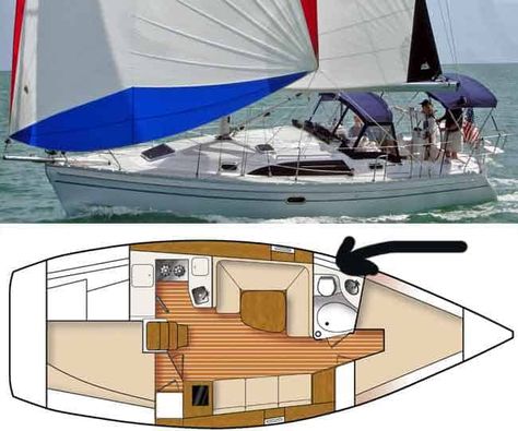 10 Popular Smaller Boats With Toilets (With Pictures) – GoDownsize.com Boat Toilet, Analysis Diagram, Boat Wiring, Sailboat Plans, Sailboat Interior, Sailboat Yacht, Small Yachts, Waste Tanks, Small Sailboats