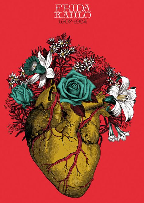 septagonstudios: “Eréndida Mancilla ” Frida And Diego, Frida Art, Frida Kahlo Art, Human Heart, Mexican Art, Anatomy Art, Heart Art, Sacred Heart, A Heart