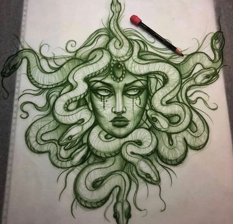 Tattoo Lower Stomach, Lower Stomach, Medusa Tattoo, Snakes, Octopus, Pencil, Hair