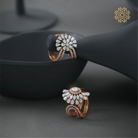 These Diamond Earrings Will Make You Shine In Every Party • South India Jewels Borivali Mumbai, Manubhai Jewellers, Real Diamond Earrings, Diamond Pendants Designs, Real Diamond Rings, Diamond Earrings Design, Diamond Necklace Designs, Diamond Rings Design, Gold Rings Fashion