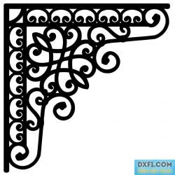 Corner Vector DXF CNC File-CF - FREE DXF FILES. FREE CAD SOFTWARE - DXF1.com Free Cad Software, Free Dxf Files Cnc, Thermocol Craft, Dxf Files Cnc, Balcony Glass Design, Free Dxf Files, Cnc Art, Idee Cricut, Motif Art Deco