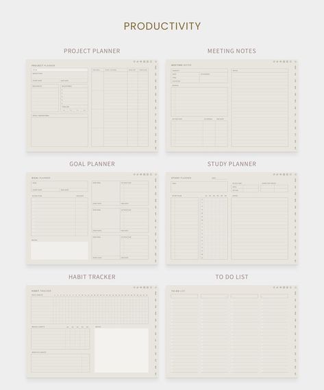 Digital Planner Index Page, Minimalist Digital Planner, Digital Planner For Ipad, Landscape Planner, Planner Minimal, Free Planner Templates, Planner For Ipad, Idea Product, Study Planner Printable