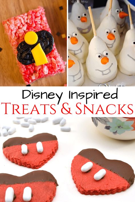 These delicious Disney inspired snacks and treats are the perfect addition to a Disney themed birthday or some other magical event! Disney Appetizer Ideas, Disney Themed Appetizers, Disney Theme Party Food, Disney Birthday Party Boy, Disney Themed Desserts, Disney Party Food Ideas, Disney Themed Snacks, Disney Party Food, Waffles With Ice Cream