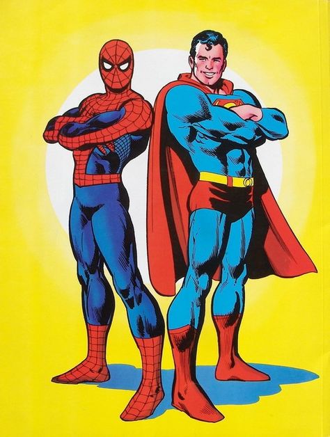 Marvel And Dc Crossover, Dc Comics Collection, Superman And Spiderman, Comic Pictures, Marvel Vs Dc, Retro Comic, Comic Collection, Marvel Vs, Comic Book Covers