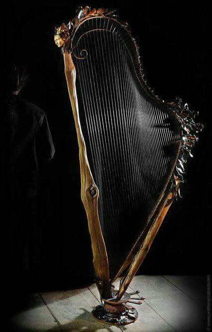 Gorgeous!  Matthias DEMYSTER facteur de harpes Celtic Harp, Harps Music, Instruments Art, Learn Violin, Violin Lessons, Harbin, Musical Art, Music Aesthetic, String Instruments