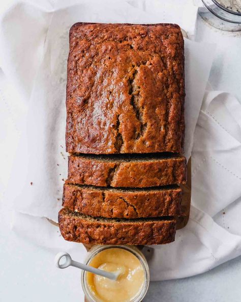 Wheat Flour Recipes, Whole Wheat Banana Bread, Flours Banana Bread, Wheat Pancakes, Olive Oil Recipes, Healthy Muffin Recipes, Healthy Banana Bread, Make Banana Bread, Baking Muffins