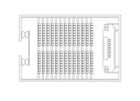 Top view of office conference hall cad drawing details dwg file Conference Hall Design Plan, Multi Purpose Hall Plan, Lecture Hall Plan, Seminar Hall Design, Conference Hall Plan, Conference Hall Design, Lecture Hall Design, School Building Plans, University Interior Design