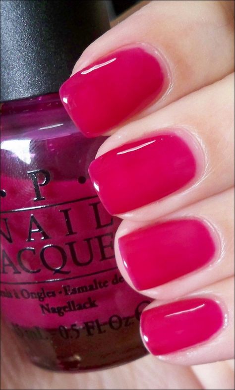 Opi Dark Pink Nail Polish, Opi Nail Polish Colors, Dark Pink Nails, Opi Gel Nails, Opi Colors, Opi Nail Colors, Summer Nail Polish, Pretty Nail Colors, Princess Charming