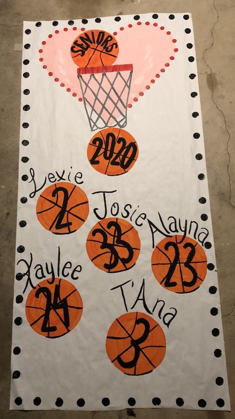 Senior Night Banners Basketball, Basketball Homecoming Posters Pep Rally, Senior Football Signs, Basketball Poster Ideas Signs Senior Night, Senior Posters Basketball, Basketball Cheer Posters, Cheer Spirit Posters, Class Of 2025 Posters, School Spirit Posters Basketball