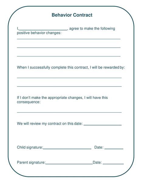 Behavior Contract Template For Teenagers Teenage Behavior Contract Template HQ Printable Documents from whoamuu.blogspot.comA behavior contract is a written agreement between a teenager and t...  #Contract #Teenagers #Template Kid Contracts, Student Behavior Contract, Behavior Sheet, Classroom Awards Certificates, Counseling Teens, Behavior Log, Behavior Contract, Behavior Tracker, Service Agreement