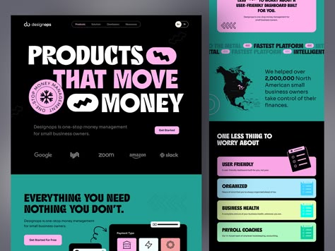 Money Management: SaaS Platform Website Design Neobrutalism Web Design, Design Sites, Font Love, 광고 디자인, Ui Design Website, Portfolio Web Design, Website Design Layout, App Design Inspiration, Web Layout Design