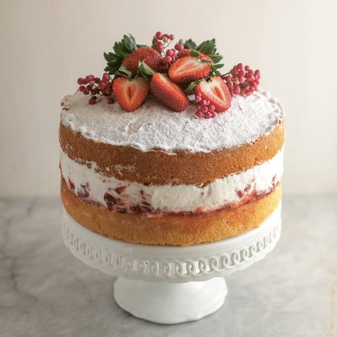 Victoria Sponge Cake Recipe | Epicurious Cake In Air Fryer, English Baking, Perfect Whipped Cream, Epicurious Recipes, Macerated Strawberries, Victoria Sponge Cake, Beautiful Recipes, Boston Cream Pie, British Recipes