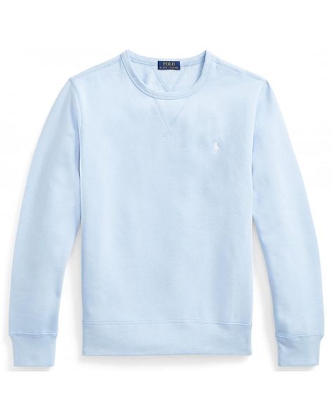 Polo Ralph Lauren Mens Crewneck Polo Player Sweatshirt, Elite Blue Jumper Ralph Lauren Crewneck, Office Blue, Blue Ralph Lauren, Ralph Lauren Fleece, Raglan Sleeve Sweatshirt, Crew Neck Jumper, Fleece Sweatshirt, Mens Crew Neck, Mens Jumpers