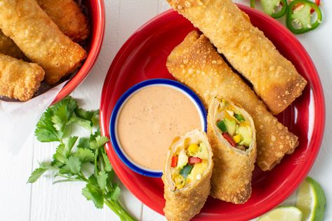 Southwest Eggroll Dip, Southwest Egg Roll Dipping Sauce, Santa Fe Egg Rolls Recipe, Southwest Eggrolls Sauce, Egg Roll Dipping Sauce Recipes, Santa Fe Sauce Recipe, Southwest Dipping Sauce, Santa Fe Sauce, Egg Roll Dipping Sauce