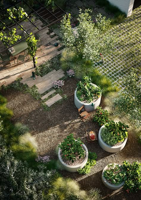 A new benchmark for sustainable development has been set | IndesignLive Residential Development, Townhouse Designs, Community Garden, Veg Garden, Sustainable Garden, Vegetable Garden Design, Garden Pathway, Community Gardening, Inner City