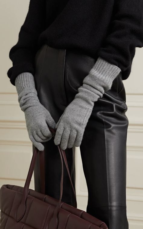 Gloves Fashion, Cashmere Gloves, Knitted Gloves, Womens Gloves, Cashmere Scarf, Fall Winter Outfits, Net A Porter, Winter Scarf, Women Collection