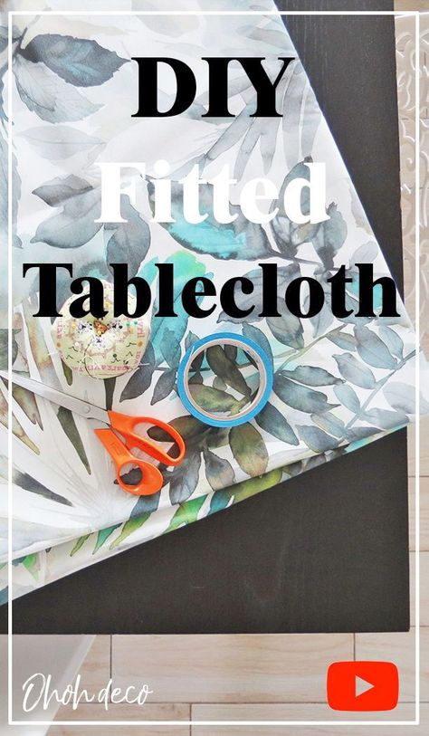 Learn how to sew a fitted tablecloth in 30 minutes. This easy sewing project is perfect to protect any table. A cornered table cover stays in place. It's very practical if you have kids as it offers good protection and the tablecloth doesn't slip away. It's also a good option for an outdoor table, as the table cover fits perfectly in place and won't fly away with a gust of wind. Use laminated cotton fabric or oilcloth. Watch the easy-to-follow video sewing tutorial. Easy Sewing Patterns Free, Diy Tablecloth, Top Craft, Laminated Cotton Fabric, Diy Porch Decor, Picnic Table Covers, Gust Of Wind, Fitted Table Cover, Cloth Table Covers