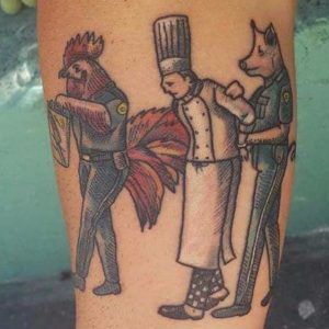 Blonde Pinup Tattoo, Cooking Tattoo, Chef Quotes, Chef Tattoo, Pin Up Tattoos, Old School Tattoo, Tattoo Ideas, Pin Up, Pizza