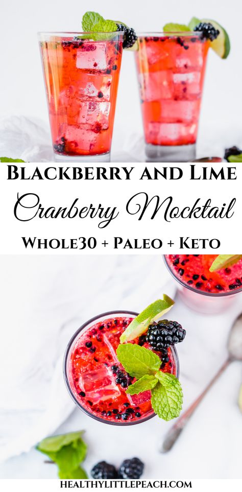 Whole 30 Drinks, Healthy Little Peach, Cranberry Mocktail, Pure Cranberry Juice, Mint Drink, Paleo Drinks, Drink If, Cranberry Cocktail, Keto Drink