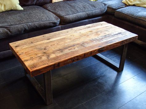 Scaffold Furniture, Scaffold Boards, Reclaimed Wood Coffee Table, Metal Table Legs, Reclaimed Timber, Danish Oil, Handmade Table, Beautiful Coffee, Living Room Coffee Table