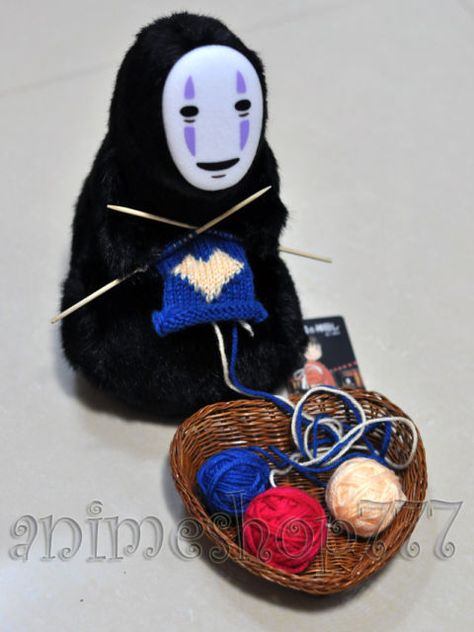 Studio Ghibli, Spirited Away, Kaonashi Knit Plush Hayao Miyazaki Art, Miyazaki Art, The Cat Returns, Ghibli Art, No Face, Hayao Miyazaki, Miyazaki, Film Serie, Studio Ghibli