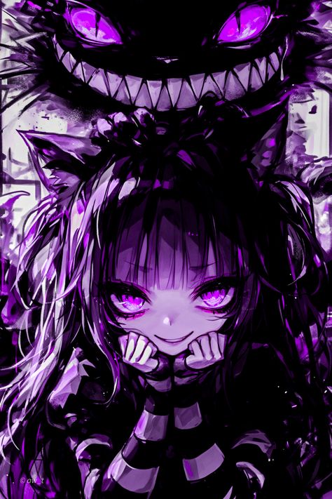 Cheshire Cat Art, Alice In Wonderland Art, Alice Madness, Emo Art, Art Digital Art, Witch Aesthetic, Cheshire Cat, Cat Art, Art Digital