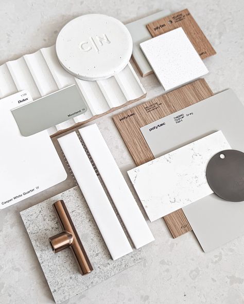 A neutral colour pallette for interior design selections Modern New Build, Materials Board Interior Design, Mood Board Interior, House Color Palettes, Sample Board, Timeless Interiors, Material Board, Interior Design Color, Interior Design Boards