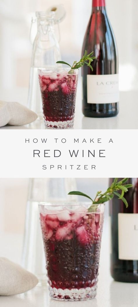 Prosecco Sangria, Red Wine Vinegar Recipes, Red Wine Spritzer, Wine Spritzer Recipe, Red Wine Cocktails, Red Wine Drinks, Healthy Lemonade, Red Wine Recipe, Wine Cocktail Recipes