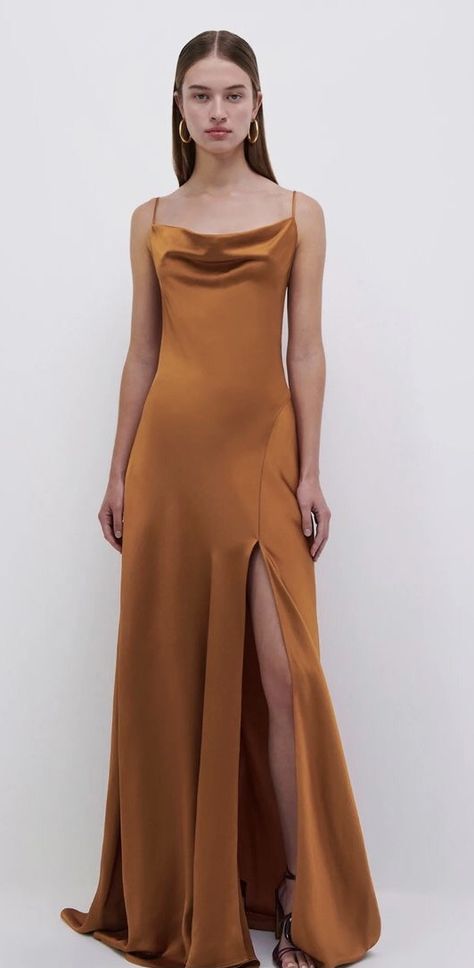 Slip Gown, Pleated Gown, Silk Gown, Fashion Wishlist, Cowl Neckline, Jonathan Simkhai, Satin Slip, Fall 2022, Gorgeous Gowns