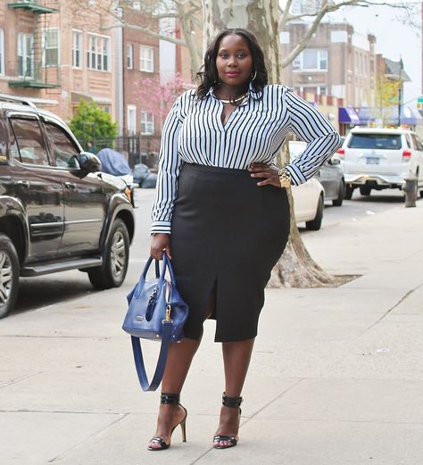 Office Chic http://stylishcurves.com/sexy-secretary-is-my-go-to-office-look/ Outfits For Chubby Girls, Mommy Makeover, Office Chic, Plus Size Brands, Curvy Women Outfits, Power Dressing, Office Look, Curvy Plus Size, Current Fashion Trends